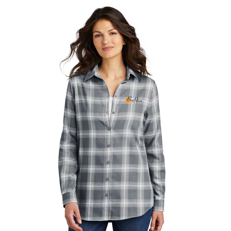 Port Authority Plaid Flannel Tunic