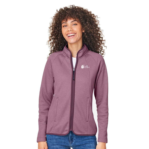 Womens Core265 Full Zip Venture Heathered Stripe