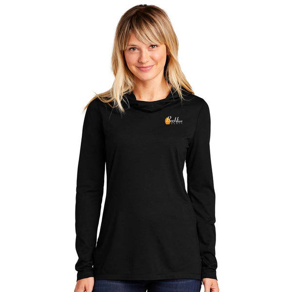 Sport-Tek Ladies PosiCharge Tri-Blend Wicking Long Sleeve Hoodie